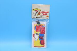 70s AVIVA Snoopy Luggage Tag /ヴィンテージ スヌーピー 荷物札/未使用品/ラゲッジタグ/180063841