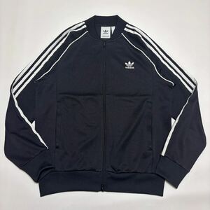 ■XLサイズ相当 極美品 adidas アディダス トラックジャケット ジャージ トラックトップ サイズO ATP 復刻 トレフォイル 黒 ブラック 