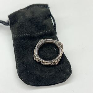 31◎1円スタート◎CHROME HEARTS クロムハーツ SBTバンドリング 指輪 約18号 925 シルバー 装飾品 アクセサリー メンズ