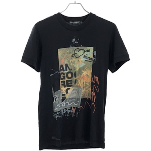 DOLCE&GABBANA ドルチェ＆ガッバーナ プリントTシャツ G8B83T/G7F25 ブラック 44 ITZPXK7I5K3W