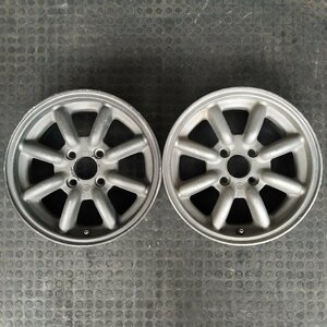 管理番号：A9-184【2本のみ】【14x6J 4x100 ET+35 ハブ60】ワタナベ F8F・ シビック ロードスター等・店頭引取可能・適格請求書発行可能