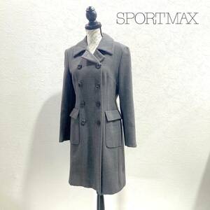 B0DW0220★美品★スポーツマックス SPORTMAX サイズ40 コート グレー系 バージンウール使用 レディース / マックスマーラ Max Mara★