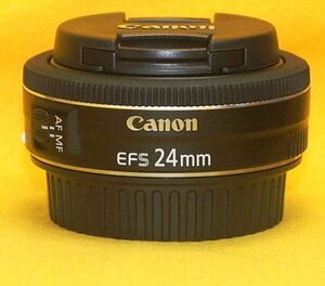 ★一発即決★キャノン純正★EF-S 24mm F2.8 STM★おまけ付★パンケーキ(超薄型)レンズ★絞り羽根7枚★約125g