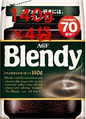 AGF ブレンディ 袋 140g×4袋 （インスタント コーヒー 30 70 80 200 味の素 Blendy）