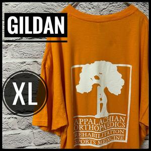 【 GILDAN 】 メンズ XL Tシャツ 古着 アメカジ オレンジ US古着 USA古着 アメリカ古着 ヴィンテージ 古着 アメカジ 黄色　イエロー