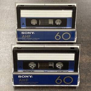 0198T ソニー AHF 60分 ノーマル 2本 カセットテープ/Two SONY AHF 60 Type I Normal Position Audio Cassette