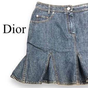 【ITRXHJEPA6JY】DIOR ディオール デニム ミニ スカート 台形 フレア レディース サイズ 38