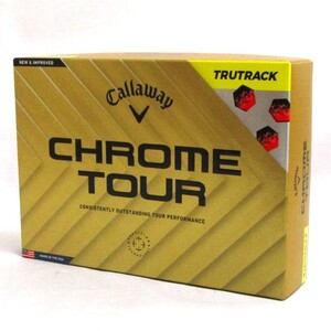 Callaway CHROME TOUR TruTrack イエロー 1箱 12球 2024年 US限定 キャロウェイ クロムツアー トゥルートラック 4ピース ゴルフボール 