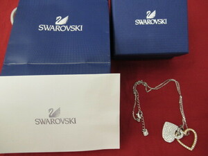 M【3989】★スワロフスキー AmorousVersatile ネックレス★SWAROVSKI ハート 2連 レディース アクセサリーオシャレ 経年保管品