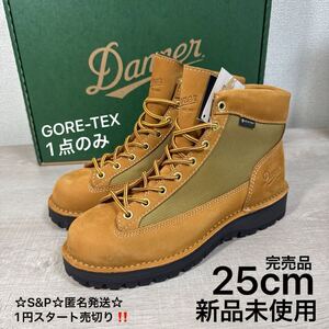 1円スタート売切り 新品未使用 25cm 1点のみ ダナー フィールド　ブーツ D121003 US7 WHEAT BEIGE ウィート DANNER ゴアテックス GORE-TEX