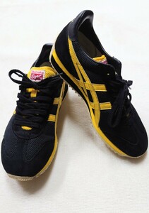 稀少☆ onitsuka Tiger / LA ‘84 トレーナー☆ロス五輪記念モデル☆アシックス /25.5cm ヴィンテージ オニツカ タイガー ‘80レトロ 黒X黄