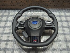 ⑤ SUBARU WRX STI VAB 後期 純正 本革ステアリング レッドステッチ 中古 美品 VAG VM4 VMG