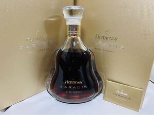 訳あり！Hennessy ヘネシー パラディ クリスタルボトル　カード・化粧箱・カバー付き！　正規品ラベル　開封品です！