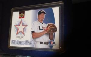 2002 UPPER DECK USA BASEBALL 【MICHAEL AUBREY】 USA future Watch ジャージカード #US-MA