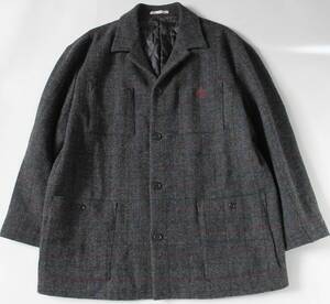 極美品.12万円）PAPAS パパス HARRIS TWEED ハリスツイード:スコットランド 中綿入りキルティング (サイズ：L~LL程)