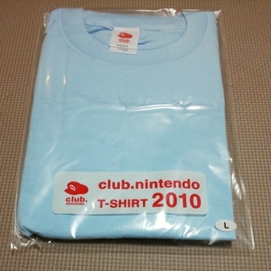 送料無料 レア 希少 新品 未開封 クラブニンテンドー2010 Tシャツ サイズL