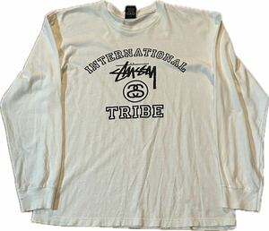 USA製 00s Old Stussy L/S T-Shirt オールド ステューシー 4段ロゴ 長袖Tシャツ Vintage ビンテージ ロンT ロングスリーブ 白 ホワイト