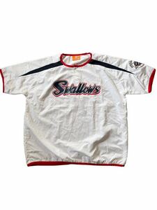 ●●Yakult Swallows x BEAMS ヤクルトスワローズ ビームス プロ野球 PO半袖アノラック サイズフリー 白x紺x赤●●