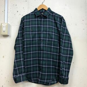 THE NORTH FACE ノースフェイス THERMASTAT SHIRT チェック柄 長袖シャツ メンズ M グリーン 