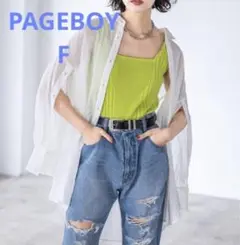 PAGEBOY シアー ブラウス 長袖 白