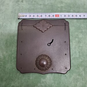 即決　時代箪笥 金具 前金具　錠前金具（検索 コレクション アンティーク 仙台箪笥 庄内箪笥 古民具 古道具 和風インテリア　c7.4/1604