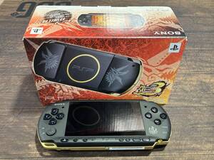 ジャンク 【箱付き】【説明書付き】PSP-3000 MHB 本体 モンスターハンターポータブル 3rd ハンターズモデル