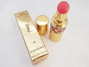 YSL イヴサンローラン 『ルージュ ヴォリュプテ シャイン 43 ROSE RIVE GAUCHE』ローズ系 口紅■リップスティック