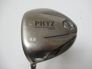 ★BRIDGESTONE ブリジストン PHYZ ドライバー 1W 左用 9.5° 純正カーボンシャフト K189　★レア★激安★中古★　★