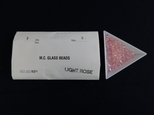 2712△未使用 チェコビーズ M.C.GLASS BEADS LIGHT ROSE ライトローズ SUPERIOR CRYSTAL