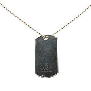 グッチ ドッグタグ プレート ネックレス SV925 シルバー レディース GUCCI 【中古】