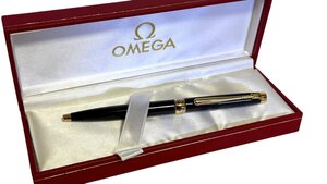 1円●希少♪箱付き●オメガ OMEGA●ツイスト式ボールペン●グリーン×ゴールド 緑 ヴィンテージ 野球バット アンティーク レア