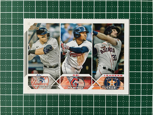 ★TOPPS MLB 2023 SERIES 1 #241 KYLE TUCKER／JOSE RAMIREZ／AARON JUDGE ベースカード「LEAGUE LEADERS」★