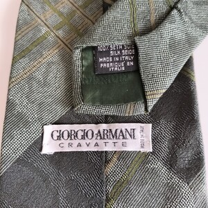 GIORGIO ARMANI(ジョルジオアルマーニ)緑黒デカチェックネクタイ