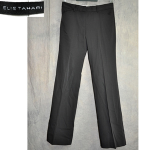 [結衣]165-24D007☆ハワイ購入☆ELIE TAHARI エリータハリ31900円パンツ 濃茶