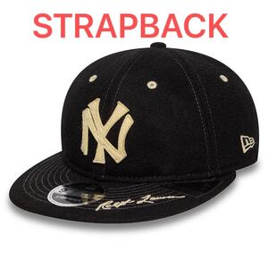 新品 New Era Ralph Lauren NY Yankees RC 9FIFTY Strapback Cap Black ラルフローレン ニューエラ ヤンキース キャップ ブラック 黒 帽子