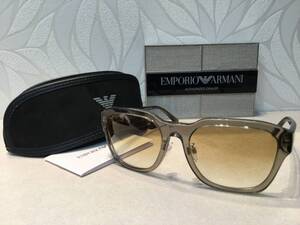 【新品】EMPORIO ARMANI アルマーニ サングラス EA4175F 5884/13 スケルトングレー ブラウン☆未使用