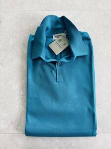 4948】新品4.4万【JOHN SMEDLEY / ジョンスメドレー　M(48)　JAMIE POLO SHIRT　シーアイランドコットンニットポロシャツ】SKIPPER BLUE