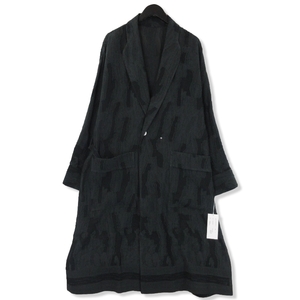 未使用 IRENISA イレニサ SHAWL COLLAR GOWN COAT IH-22SS-C007-KO ショールカラー ガウンコート 日本製 DARK GREEN 2 タグ付き 71009499