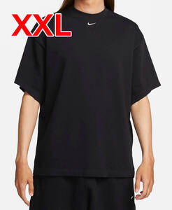 XXL NIKE ソロスウッシュメンズショートスリーブＴシャツ FB7866-010 ヘビーウェイト ナイキ黒半袖Tee