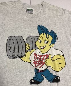 90s USA製 DIZZY BOY ディジーボーイ ヴィンテージ tシャツ 杢グレー XL 90年代 アメコミ BIGBOY 企業物 キャラクター Tシャツ US古着