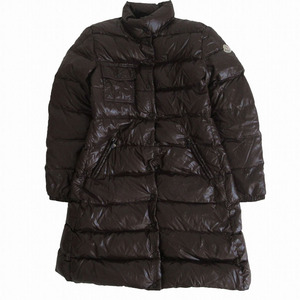 MONCLER モンクレール MEINA 49303-50-68950 ダウンコート アウター 袖ワッペン ダークブラウン サイズ2 レディース