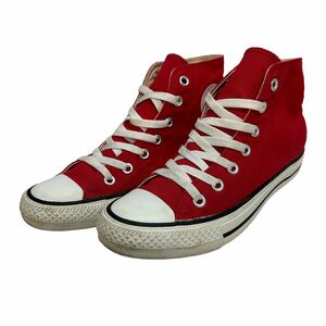 D104 CONVERSE コンバース ハイカットスニーカー メンズ US5.5 24.5cm レッド ホワイト キャンバス 