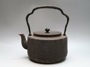 070401南部鉄瓶　盛岡　砂子澤造在銘　時代煎茶道具