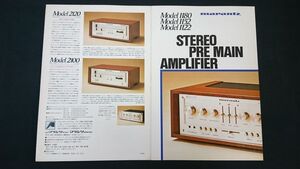 『MARANTZ(マランツ)STEREO PRE MAIN AMPLIFIER(プリメインアンプ)Model 1180/Model 1152/Model 1122 カタログ 1977年』 マランツ株式会社