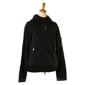 中古 美品 アウター パーカー ジップアップ マリア ロゴワッペン XS コットン ナイロン レディース MONCLER 【送料無料】【名谷店】