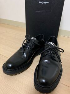 SAINT LAURENT PARIS サンローランパリダービー シューズ 41 レオパード エディ