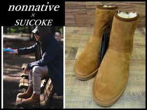 送料無料 試着のみほぼ未使用 限定販売 nonnative ノンネイティブ SUICOKE スイコック コラボ FARMER MOUTON BOOTS ムートン ブーツ 26.0