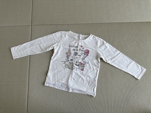 3can4on　スイーツ　長袖Tシャツ　白　140ｃｍ