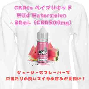 【セール40％OFF：在庫限り】CBDfx ベイプリキッド（CBD500mg）Wild Watermelon - 30mL　電子タバコ ウォーターメロン