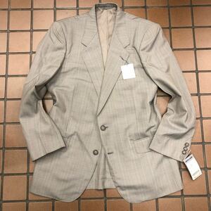 新品【サイズA6 L★Pierre Cardin 】2Bシングルジャケット グレー系 背抜き サイドベンツ ゴルフジャケット GOLF 高級ウール100%